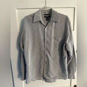 Bruno sueded microfiber Gray Casual Button Down Shirt for Men